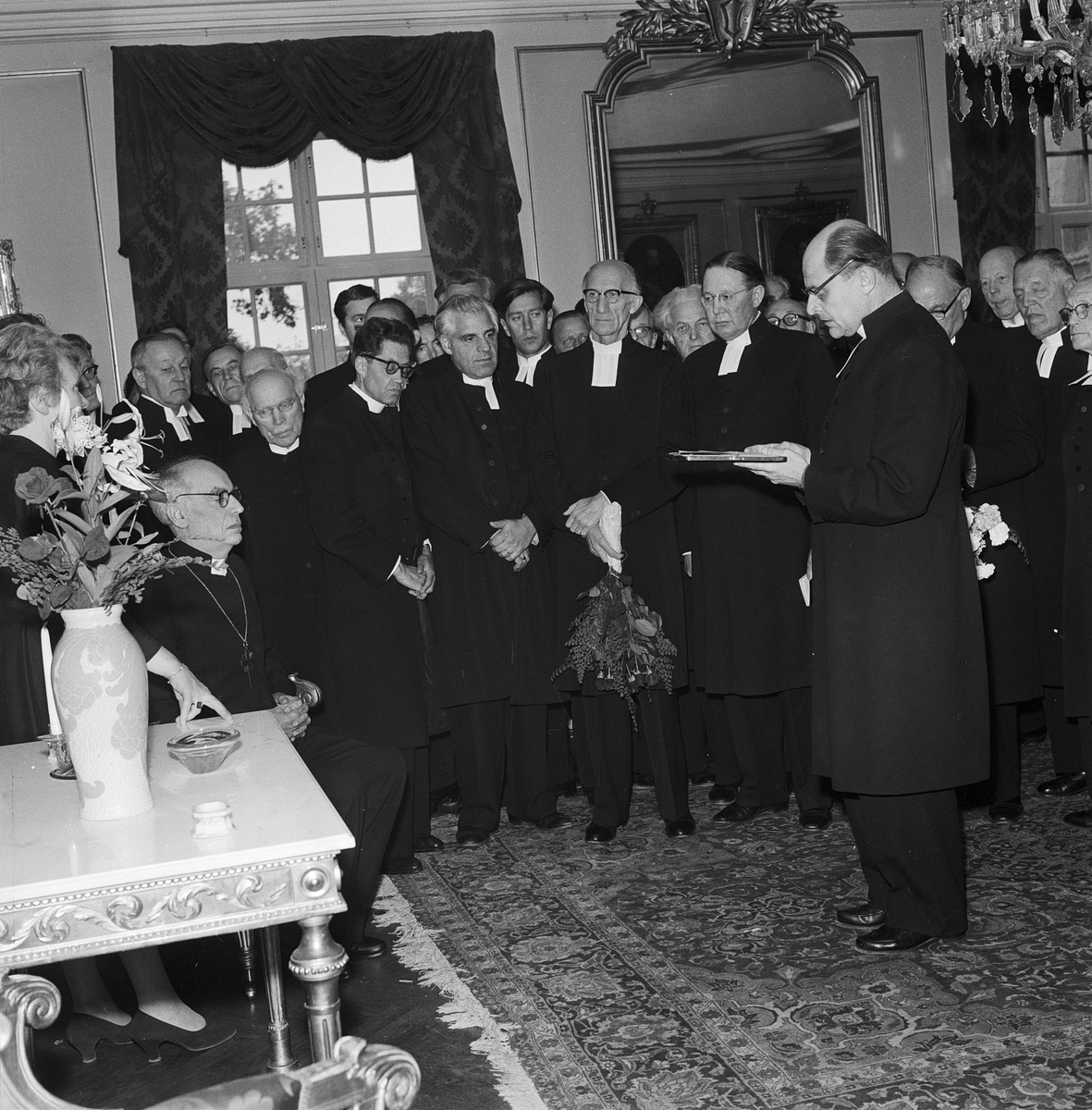 Avskedshyllningar för ärkebiskop Yngve Brilioth, Uppsala 1958