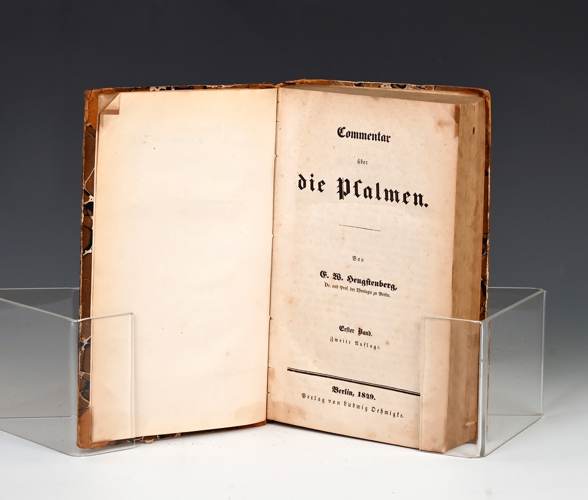 Hengstenberg, E. W. Commentar über die Psalmen. I-IV. Berlin 1849-52.

Første bind, 1849.