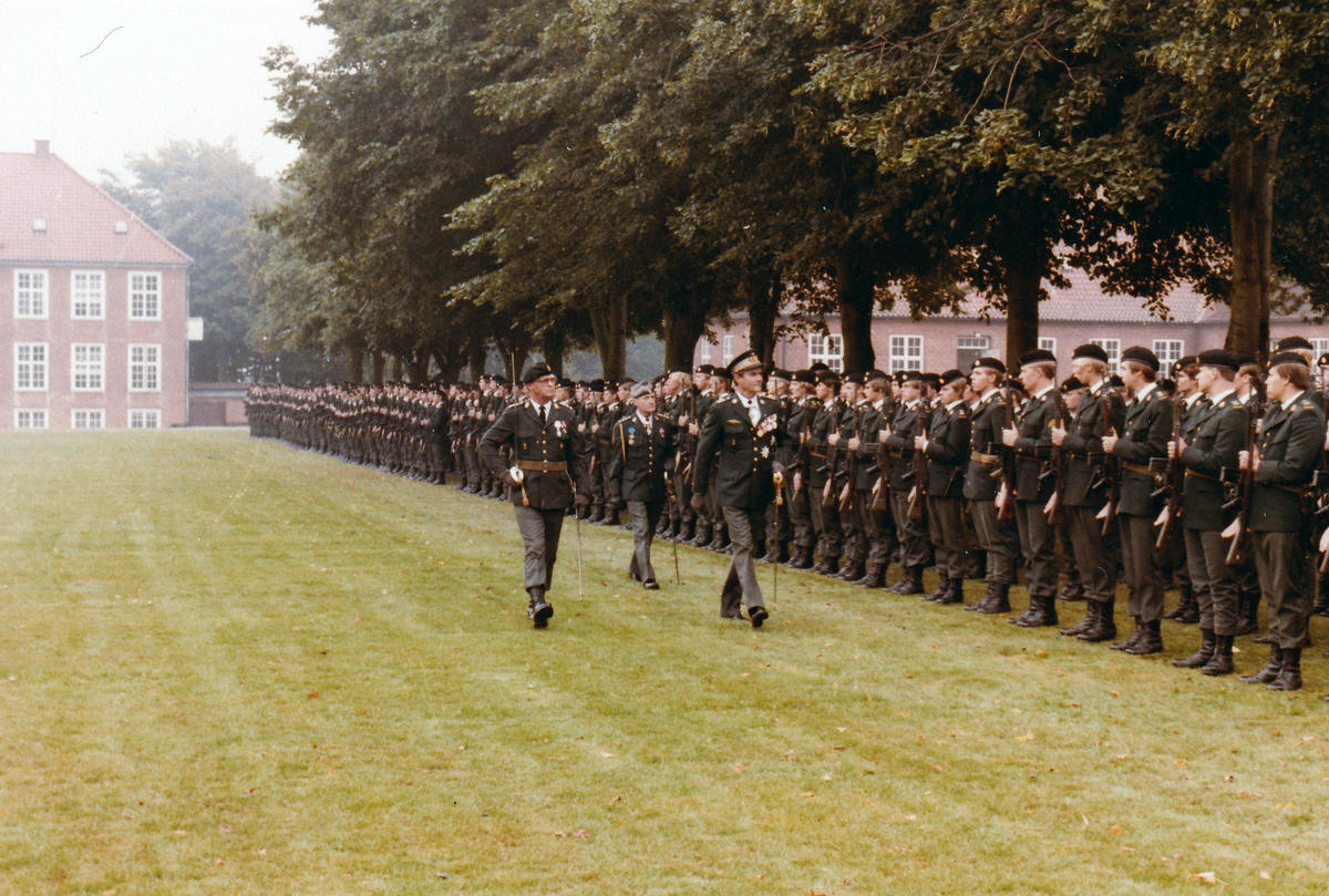 Besök vid Prinsens Livregiment i Skive, Danmark i maj 1985.