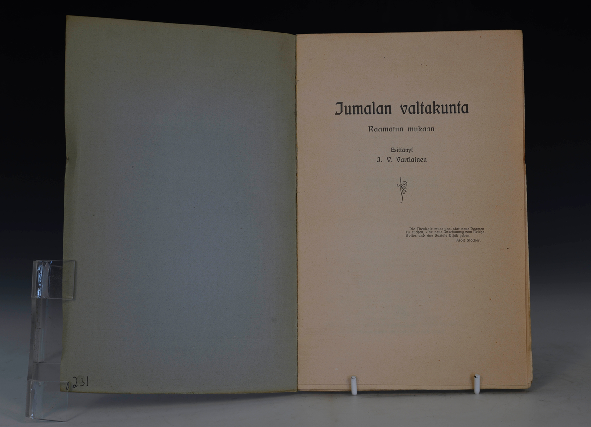 Vartiainen, J.V. Journalan Valtakunta. Turussa 1917.