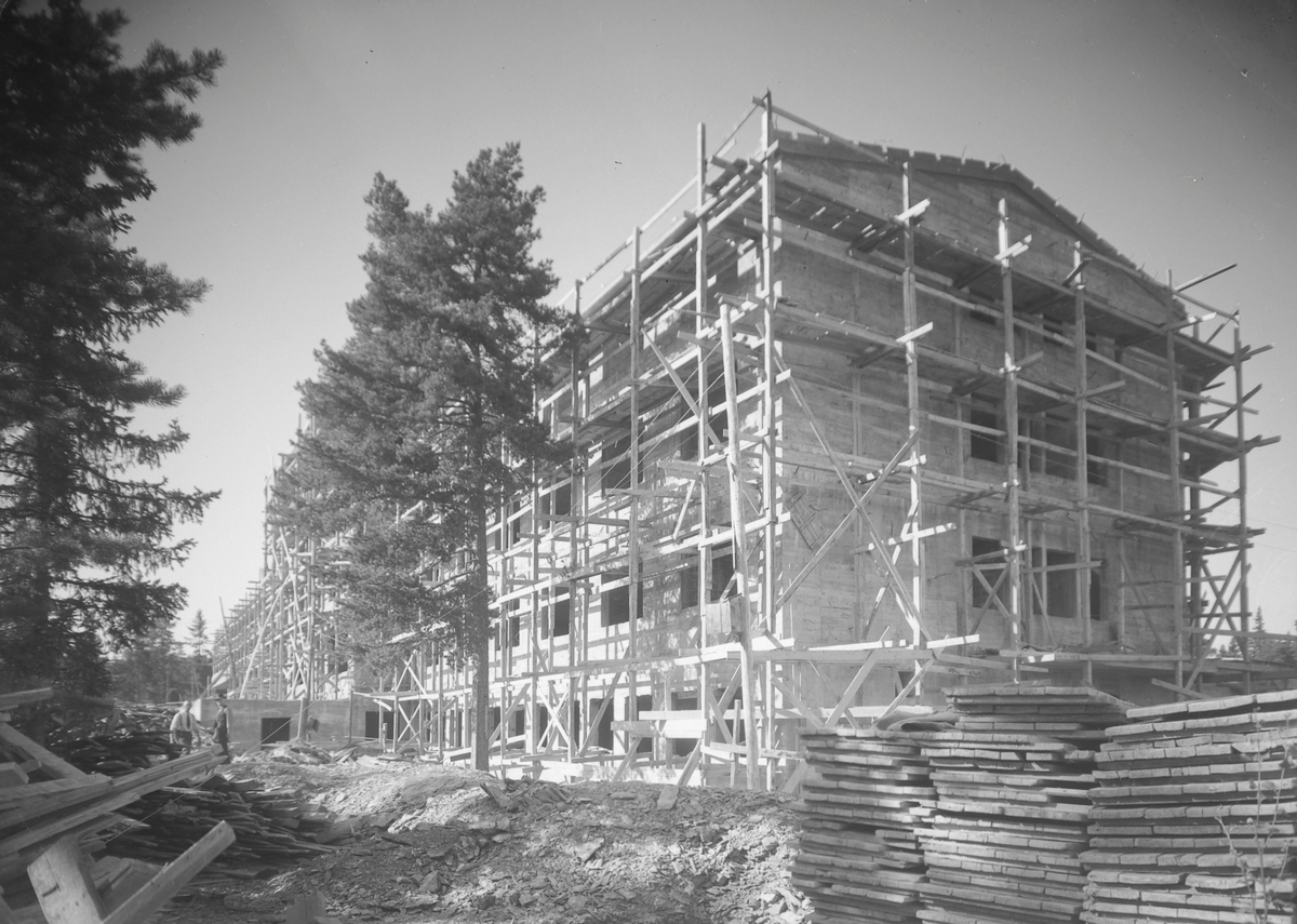 Haukåsen sykehus under bygging