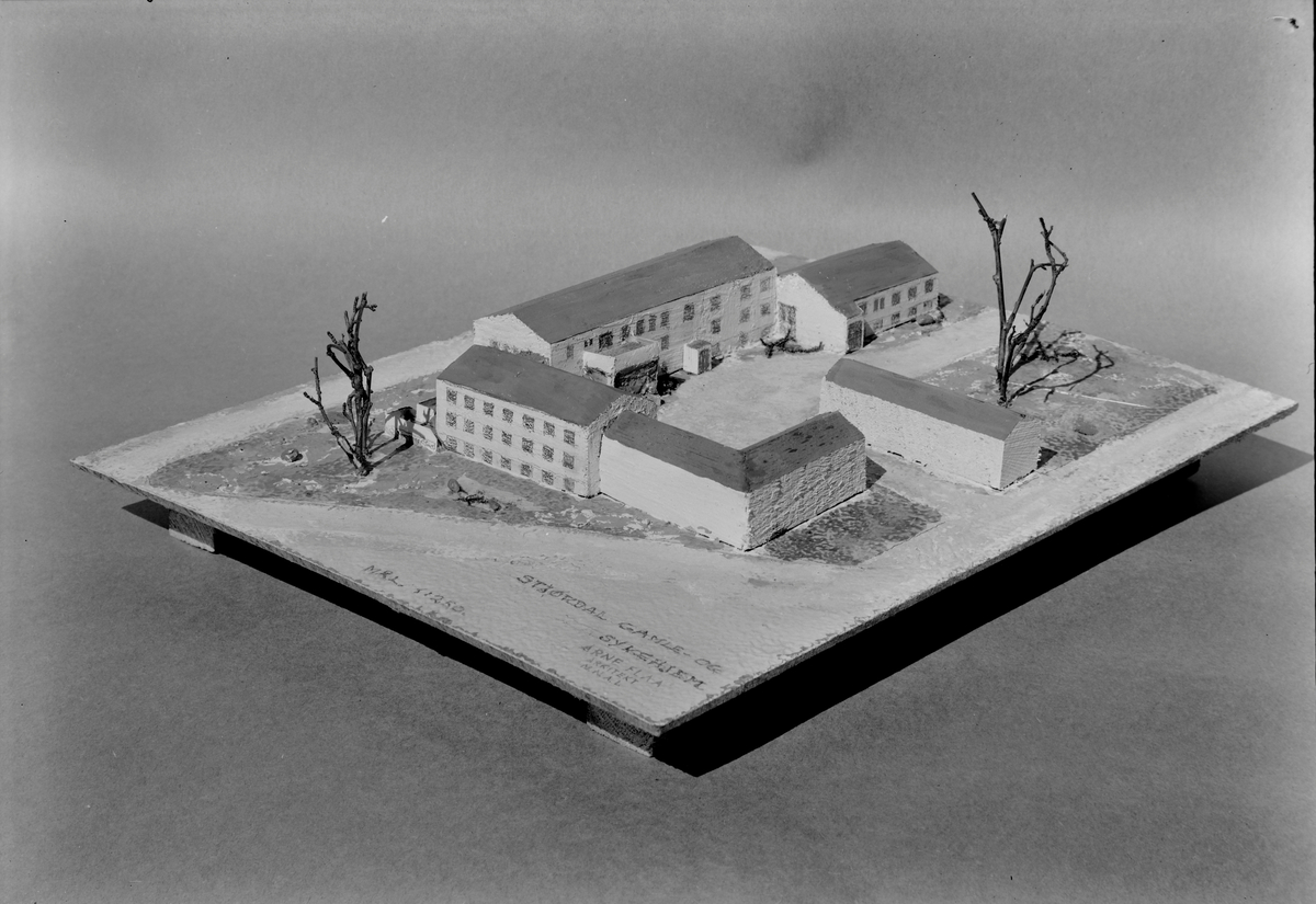 Arkitektmodell av Stjørdal sykehjem