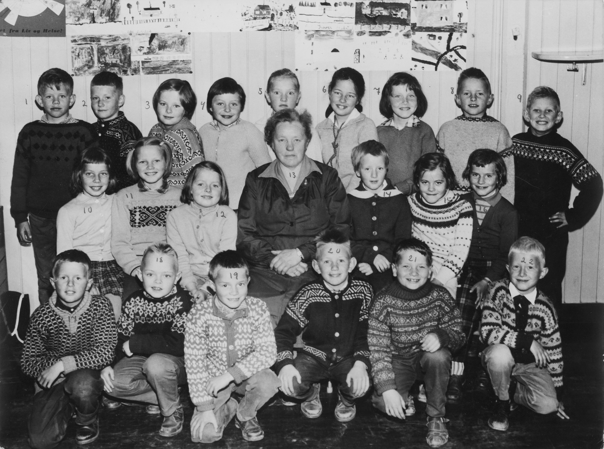 2. klasse Holmen skole våren 1962