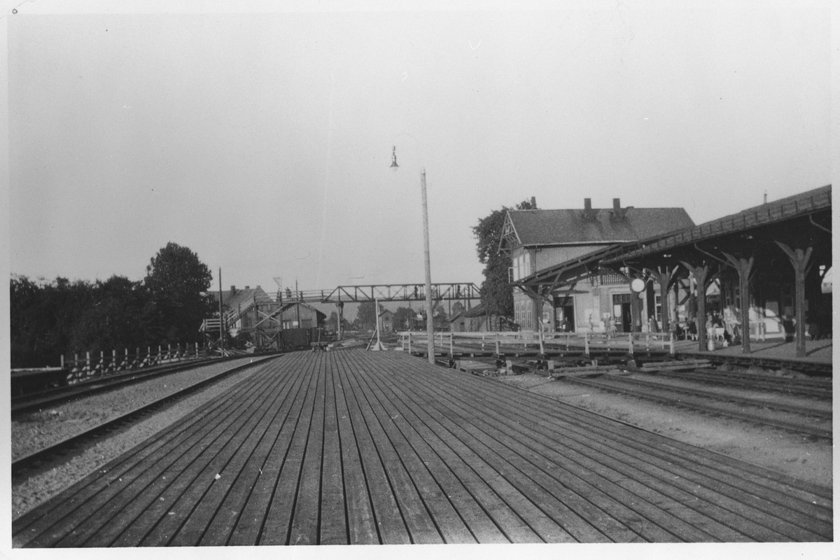Lillestrøm jernbanestasjon like før ombyningen i 1920-årene.