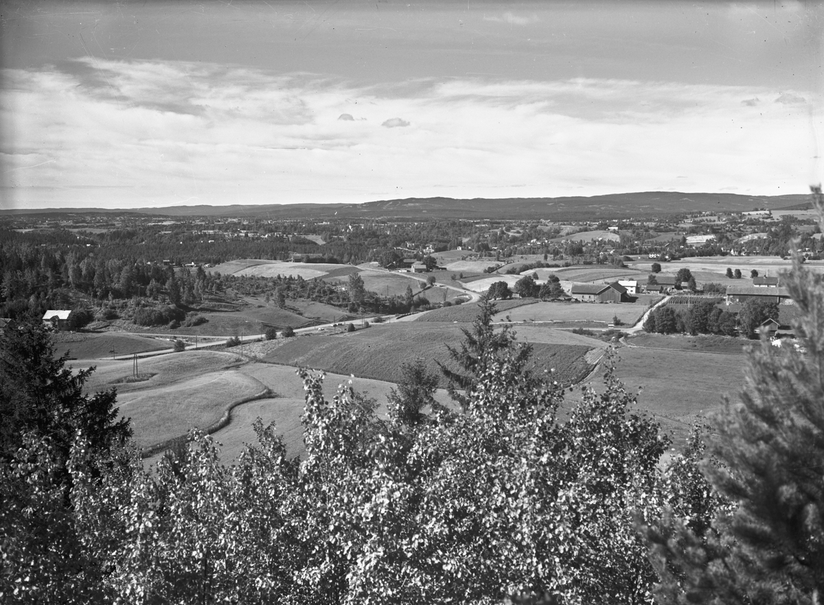 Utsikt mot Sundet fra Elstad. Etter 1947 – da ble veien fra Elstadvaet og til Veng gård ferdig.
