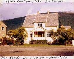 Åndalsnes. Parkvegen. .Peder Nes´ hus i Parkvegen, 1964.  ."