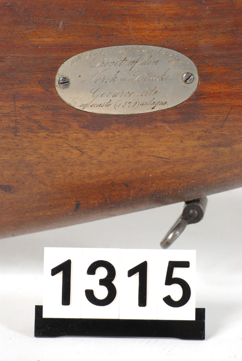 Prøvegevær 10,15 Jarmann 1877