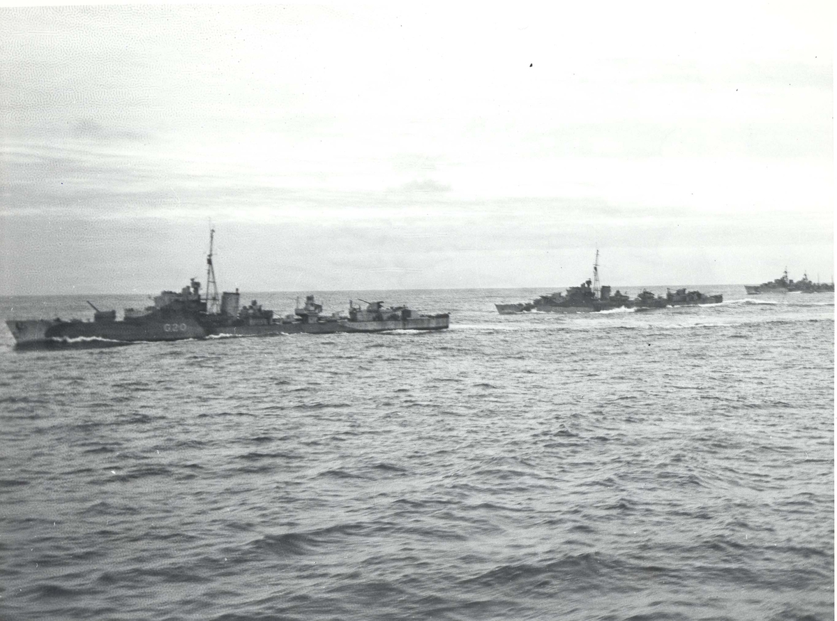 Destroyerflotilje i formasjon under 2. VK.
