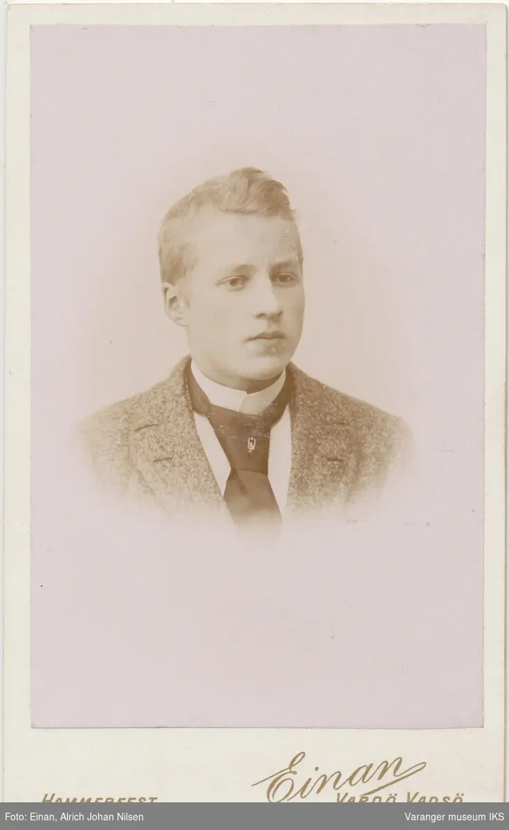 Portrett, ung mann, ca. 1900