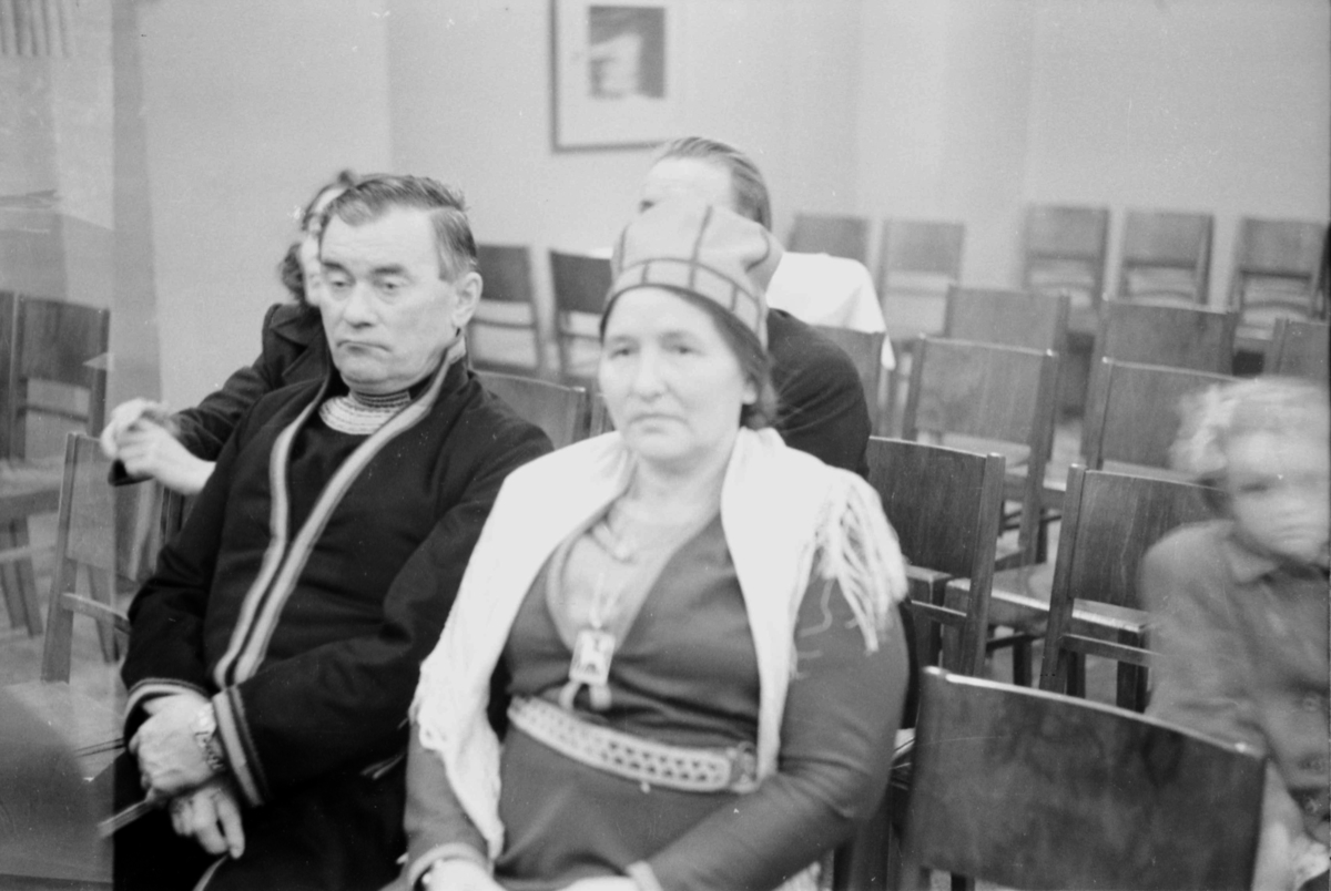 Samenes landsmøte i Trondheim 1947. Nils Nilsson Rutfjäll og hans hustru Sigrid Jonsdotter Rutfjäll.