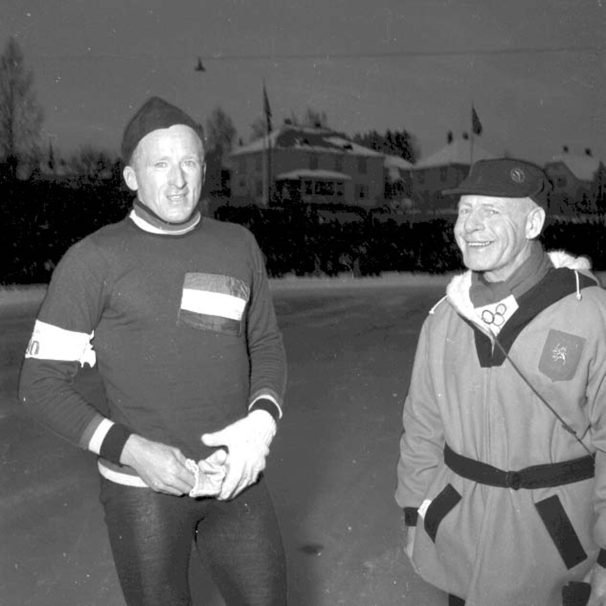 Hamar stadion, europamesterskapet på skøyter 1953, sølv til Wim van der Voort