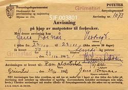 "Anvisning på kjøp av matpoteter til forbruker"