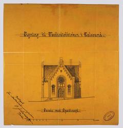 Tegning til Methodistkirken i Aalesund [Arbeidstegning]