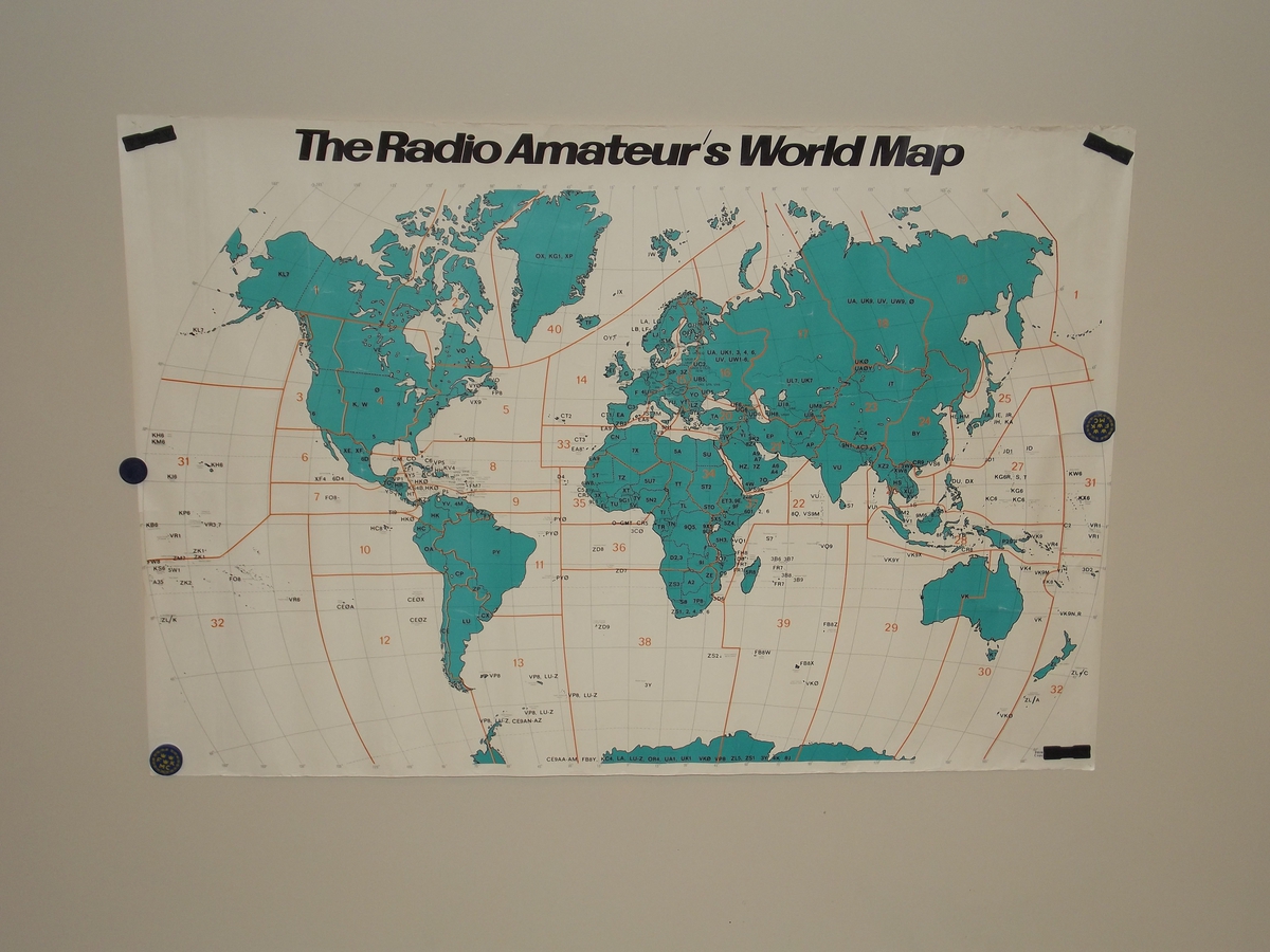 Karta, The Radio Amateurs World Map.