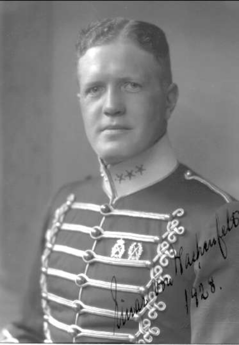 Porträtt av ryttmästare Einar von Wachenfelt.