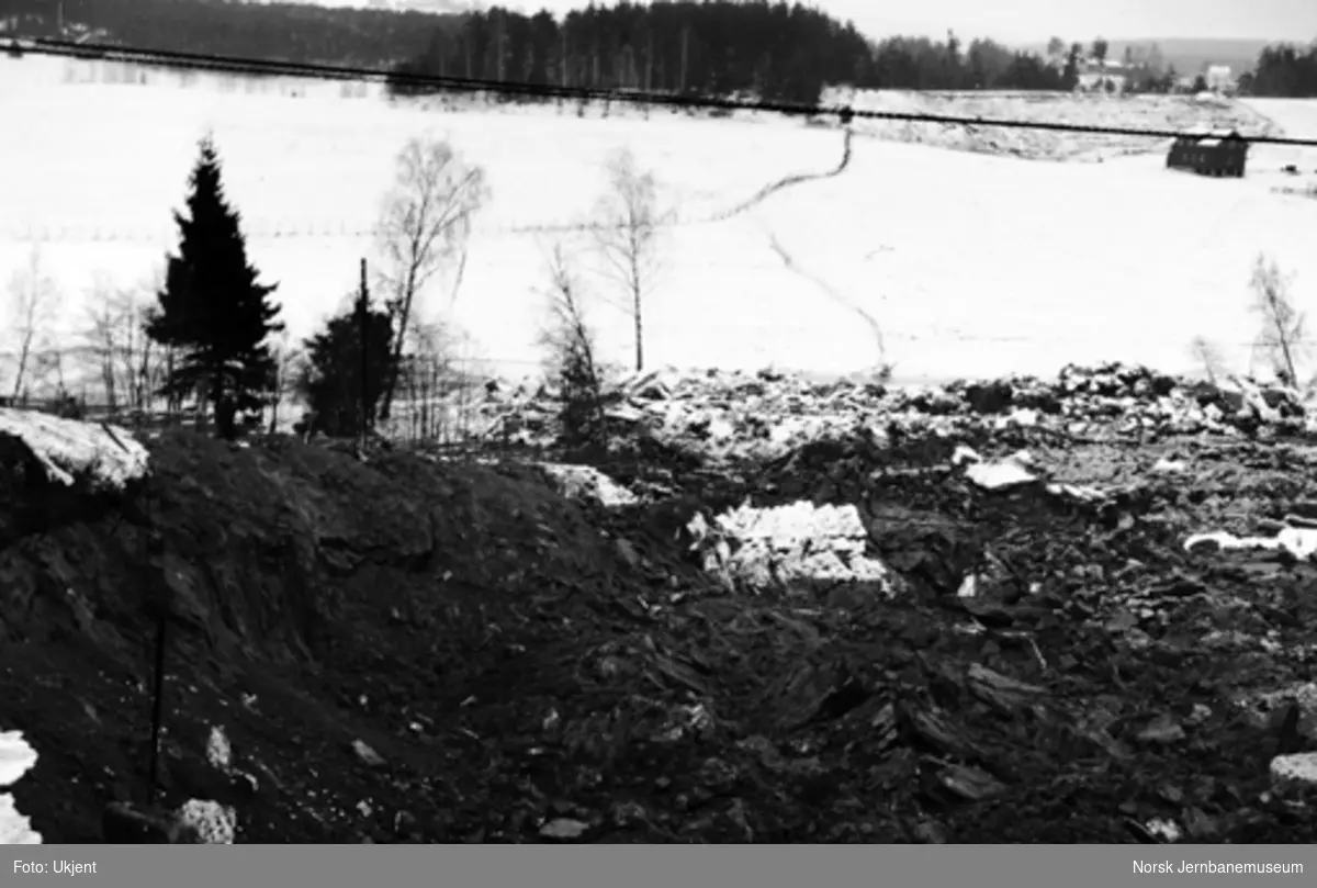 Jordskred på Randsfjordbanen ved Ask