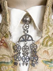 Halsknapp, med solhjul