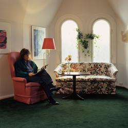 Stuehjørne med sofa og lenestol designet av Alf Sture. Illus