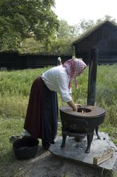 Levendegjøring på museum.Ferieskolen uke 31 i 2006. Norsk F