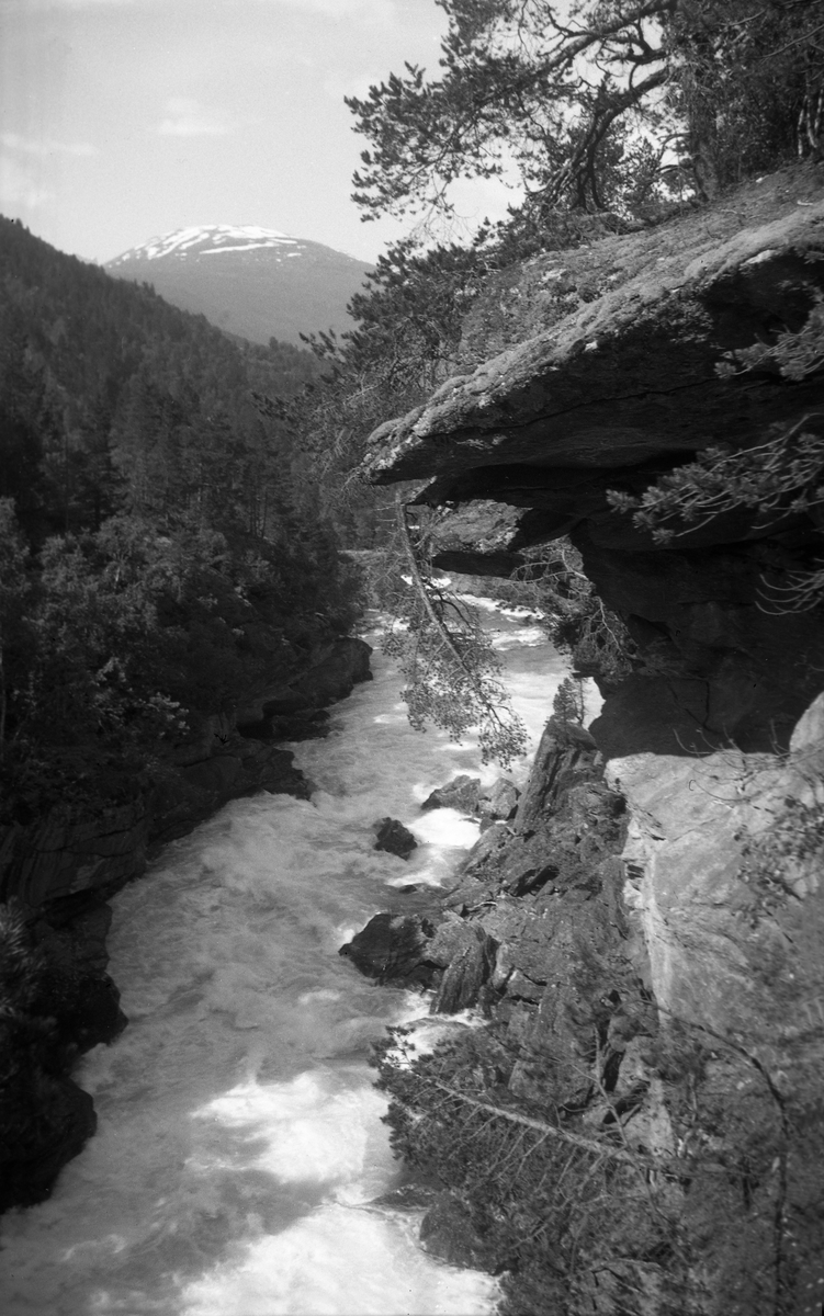 Landskapsbilde fra tur gjennom Romsdalen. Fotografert 1949. - Norsk ...