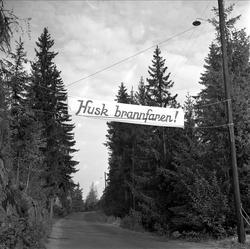 Brannfareplakat. Ljansbruket, Oslo 10.08.1955.