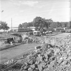 Drammensveien, Oslo eller Akershus, 08.09.1957. Veibygging.