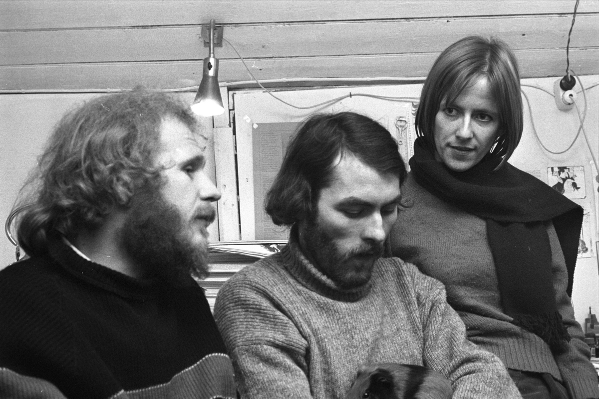 Oslo,  26.11.1968,  medlemmer av redaksjonsstaben. "Vibras" redaksjonslokaler.