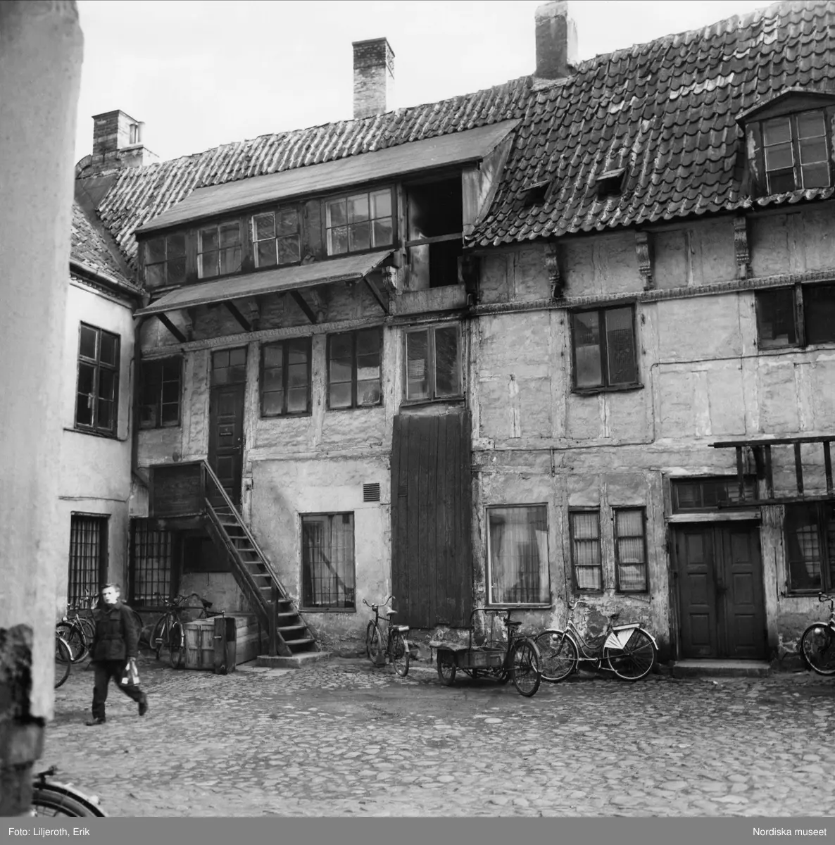 Gårdslängan på Solidars tomt, gårdsinteriör, intill Flensburska huset, Malmö.