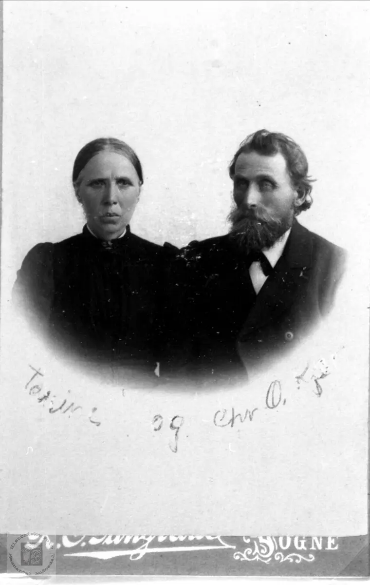 Ekteparet Tomine og Christen Kjær, Øyslebø.