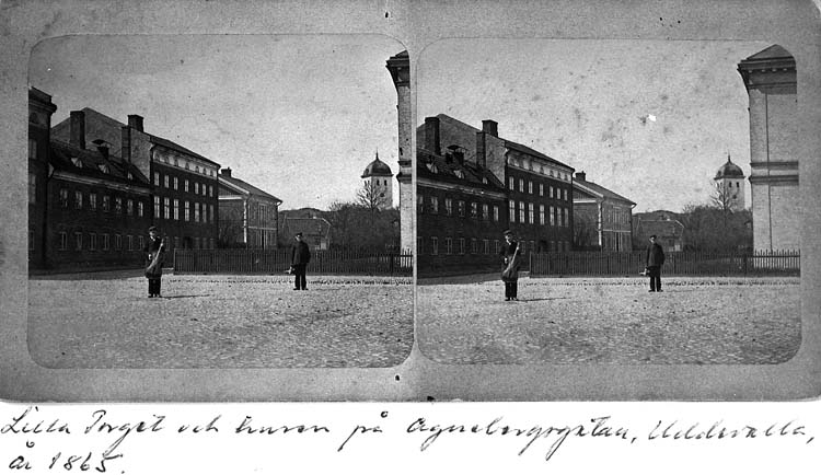 Lilla Torget och husen på Agnebergsgatan 1865