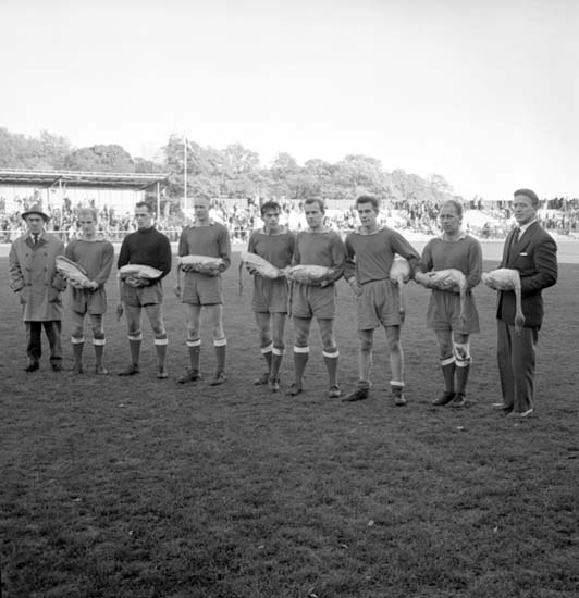 Gåsafotboll på Rimnersvallen i Uddevalla den 26 oktober 1958