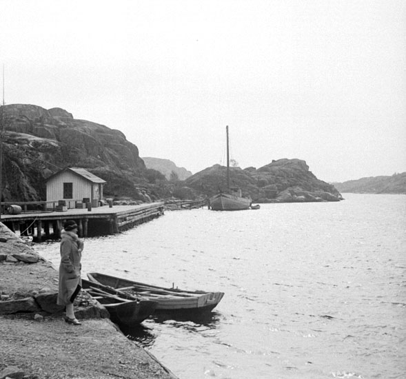 Ångbåtsbryggan i Skåpesund 1930