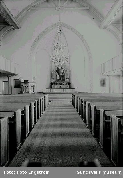 Alnö kyrka, interiör.