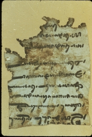 Persisk urkund på pergament (av berett skinn från får), Egypten,
600-talet e Kr.