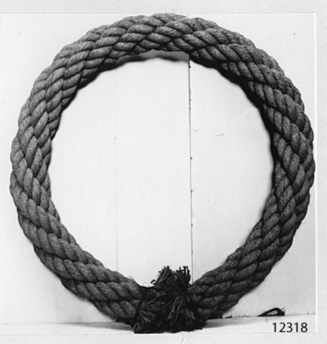 Kabel, 4-slagen, av kokos. Från 1900-talet.