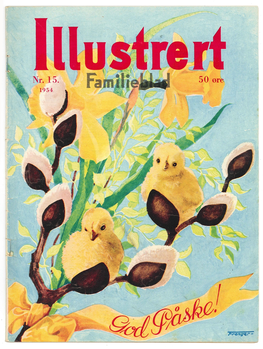 Påskeutgåva til Illustrert Familieblad. Bladet innheld artikklar og noveller, illustrert med fotografi og teikningar.