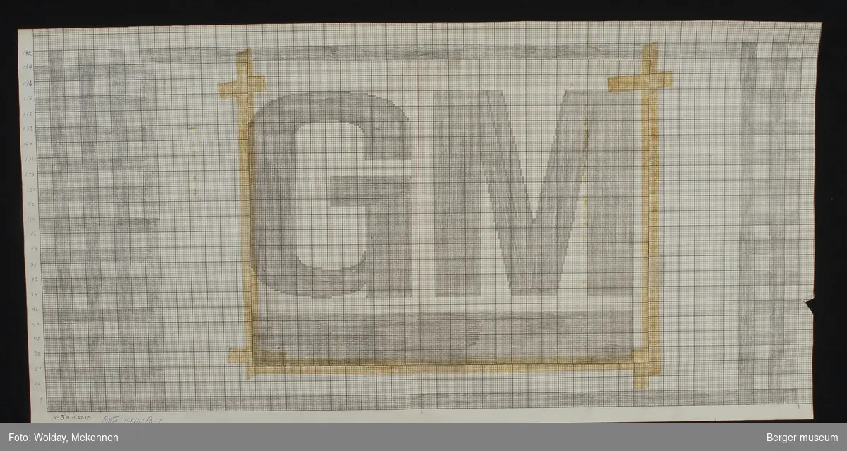 Bilpledd
Ruter og GM (General Motors) logo
Logoen er limt på med tape