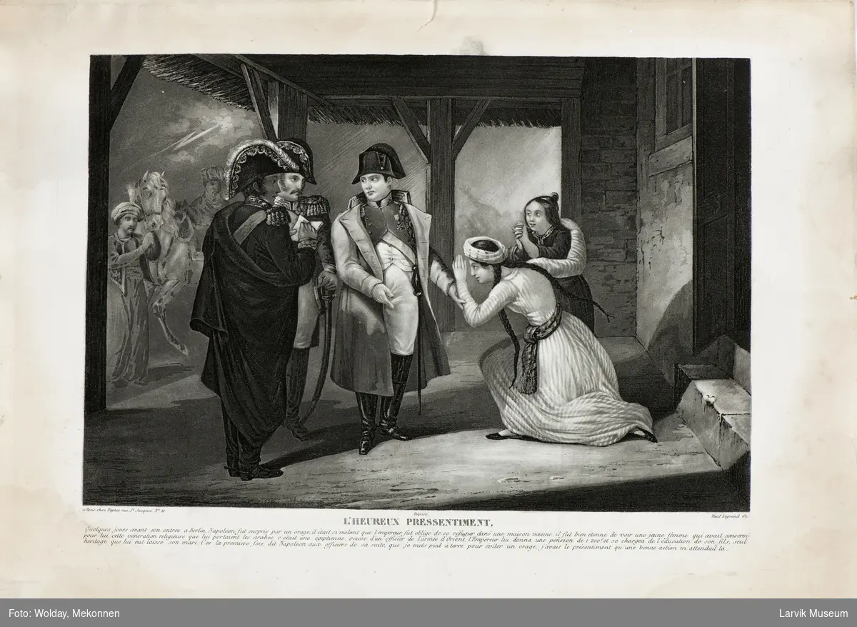 Napoleon omgitt av to kvinner og to menn