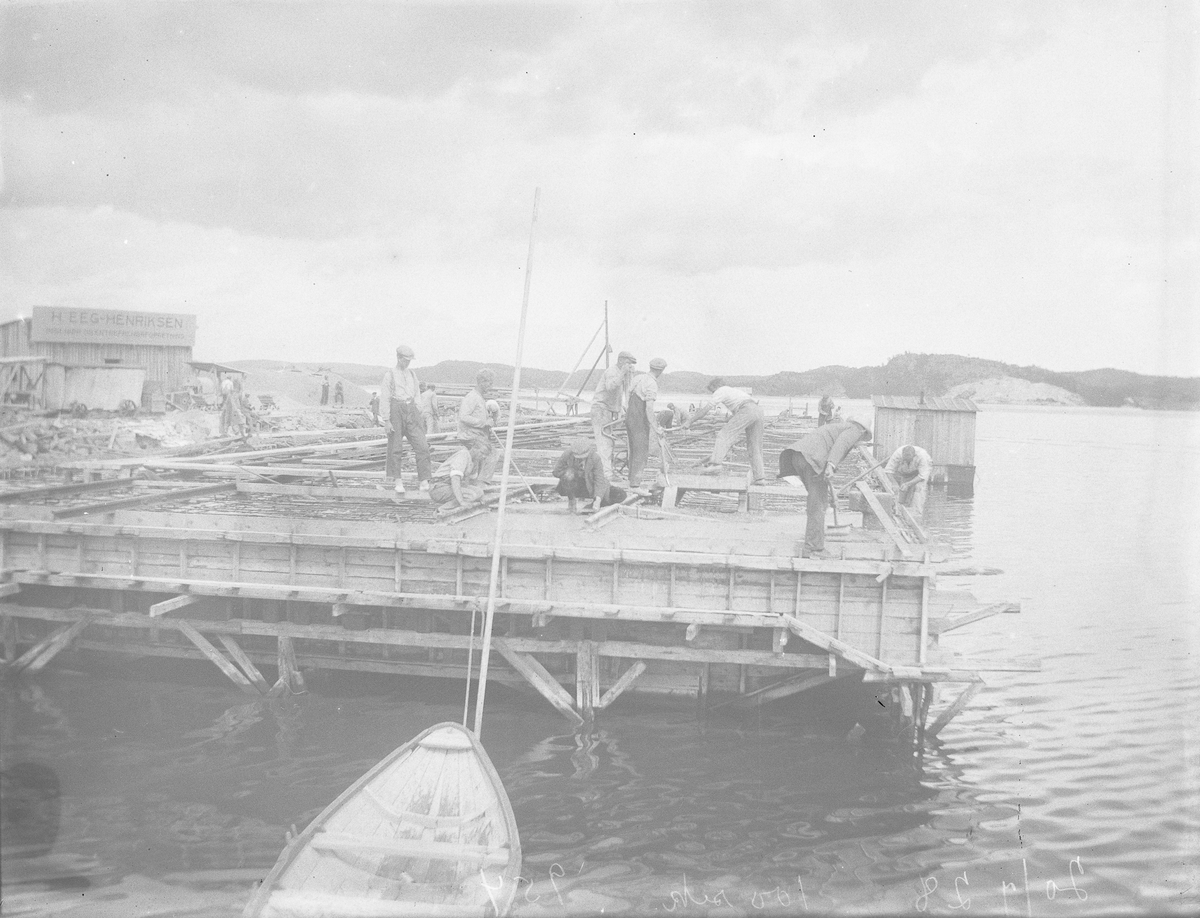 Fra anlegget på Dampskipskaia 28/6-1928. Kragerø