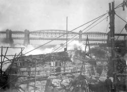 Fra utbygging av Hafslund kraftstasjon, Skjeberg, 1899.
Pås