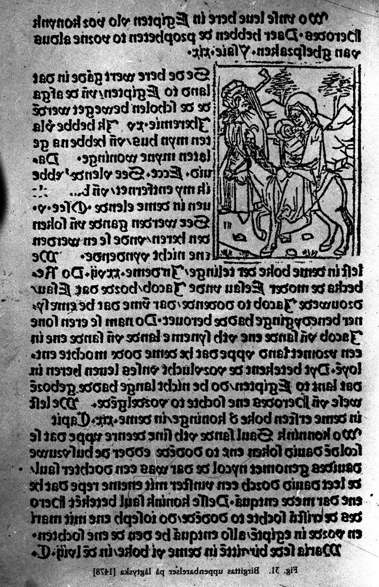 "Birgittas uppenbarelser" på lågtyska, (1478). Fotograf KJ Österberg.