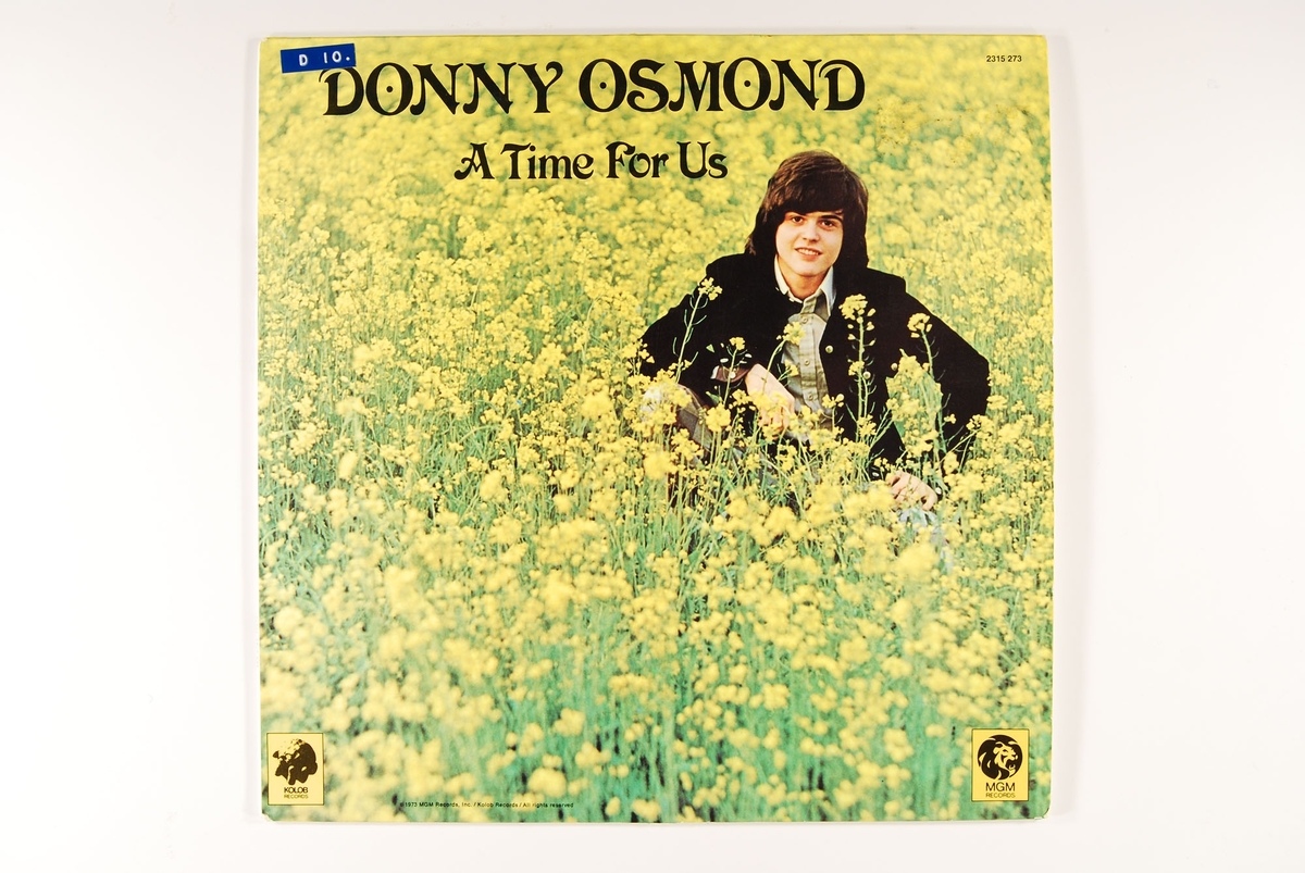 Fremside: Donny Osmond som sitter i ei blomstereng.

Bakside: Donny Osmond som synger og spiller piano.