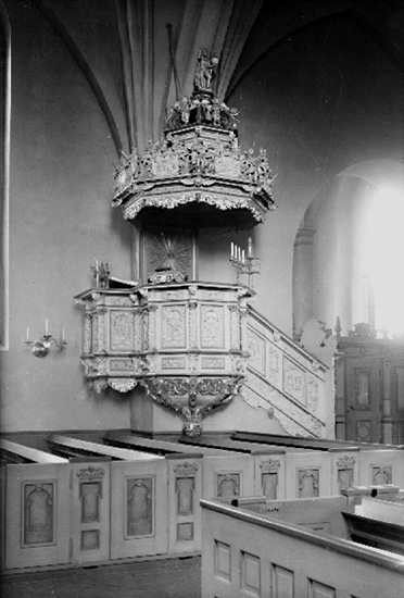 Askersunds Landskyrka, interiör, predikstolen.