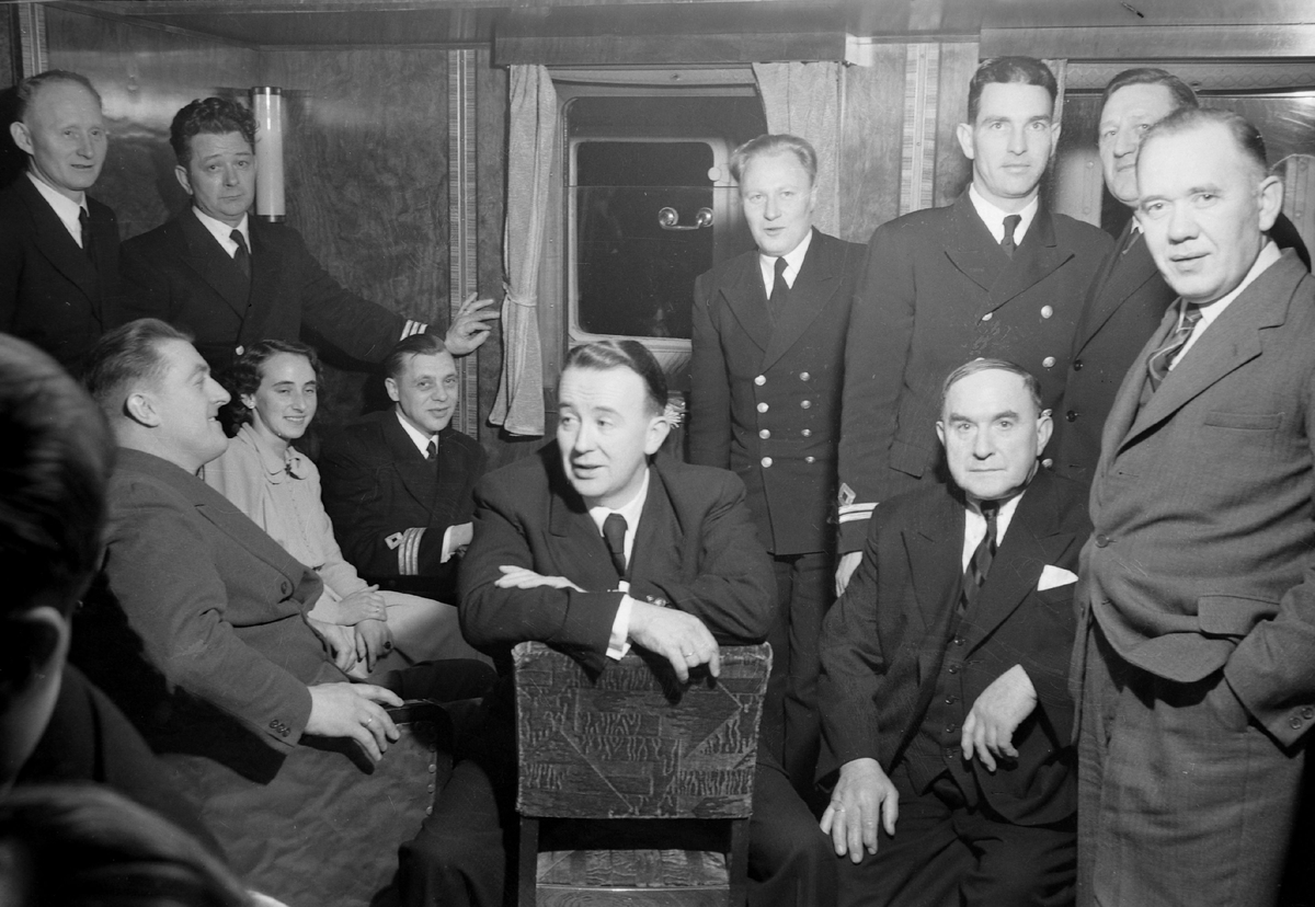 Bergenske Dampskipsselskaps 100-årsjubileum. Feiring på M/S Nordstjernen