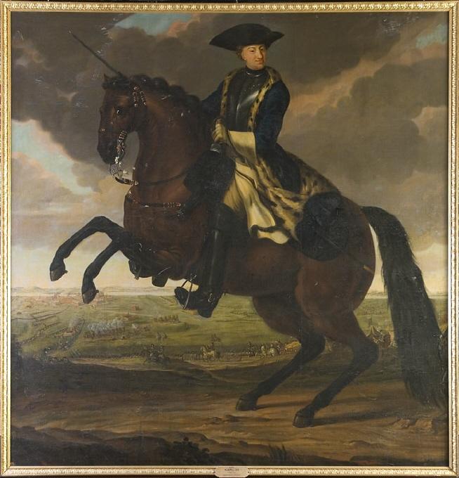 Maleri av Karl XII til hest