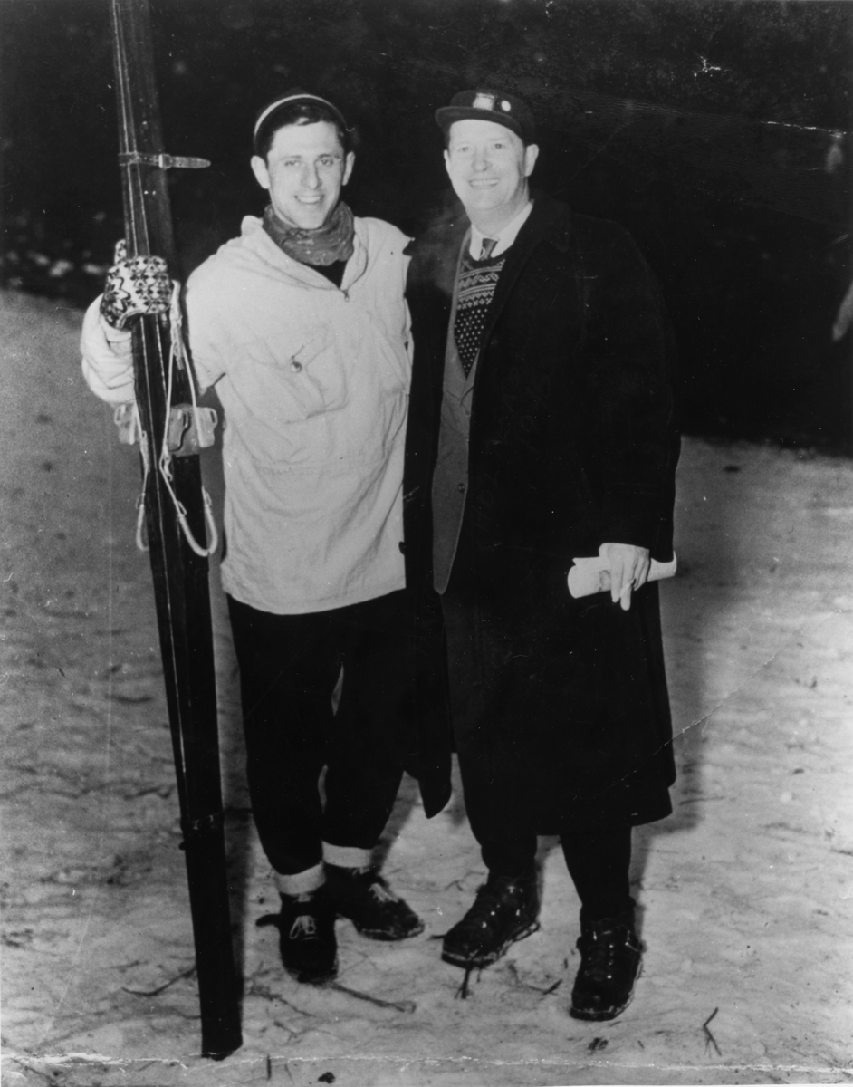 Kongsberg skiers Petter Hugsted and John Hostvedt in Chicago