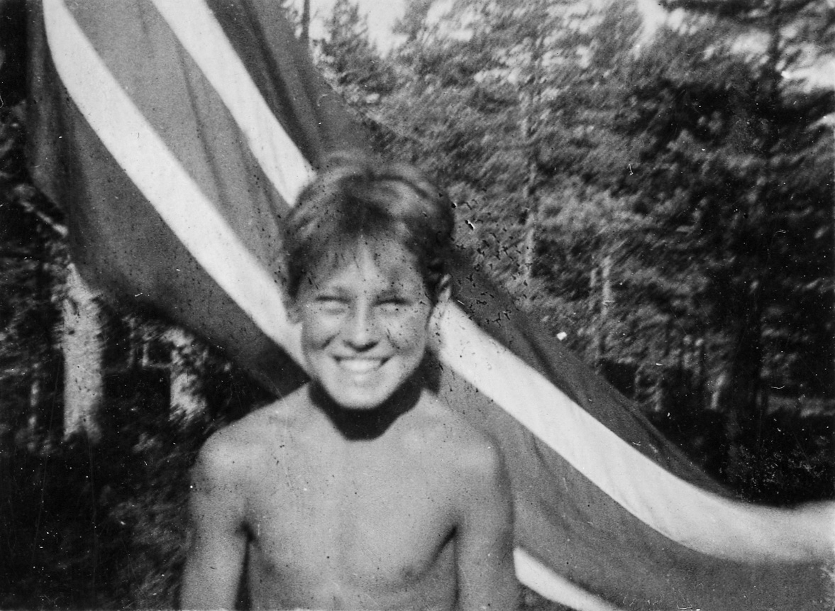 Young boy at Ruudhytta cabin