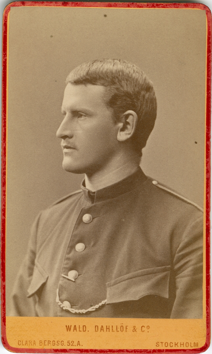 Porträtt av Claes Henrik Adolf Blum, officer vid Värmlands regemente I 22.