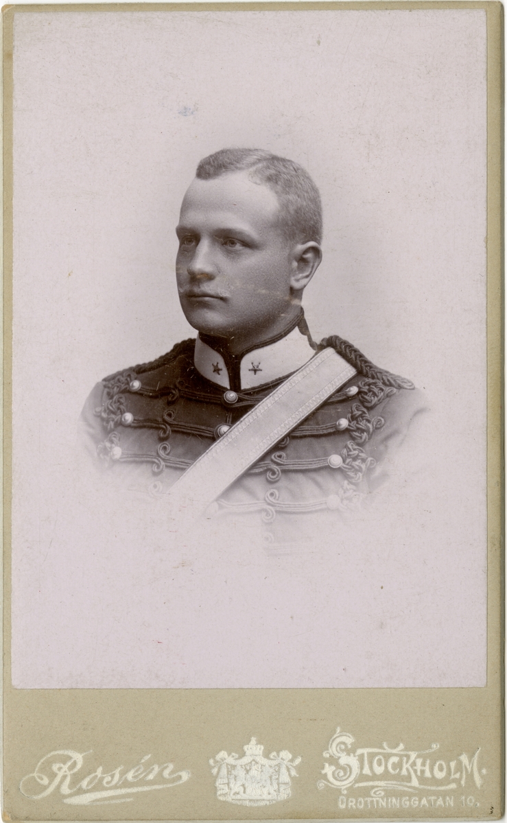 Porträtt av Nils Vilhelm Bille, officer vid Vaxholms artillerikår A 8.
