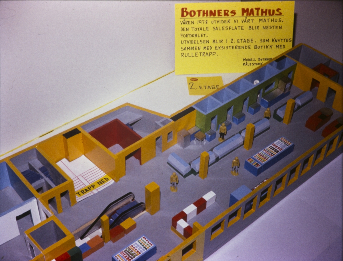 Modell av den planlagte utvidelsen av Bothners Mathus.